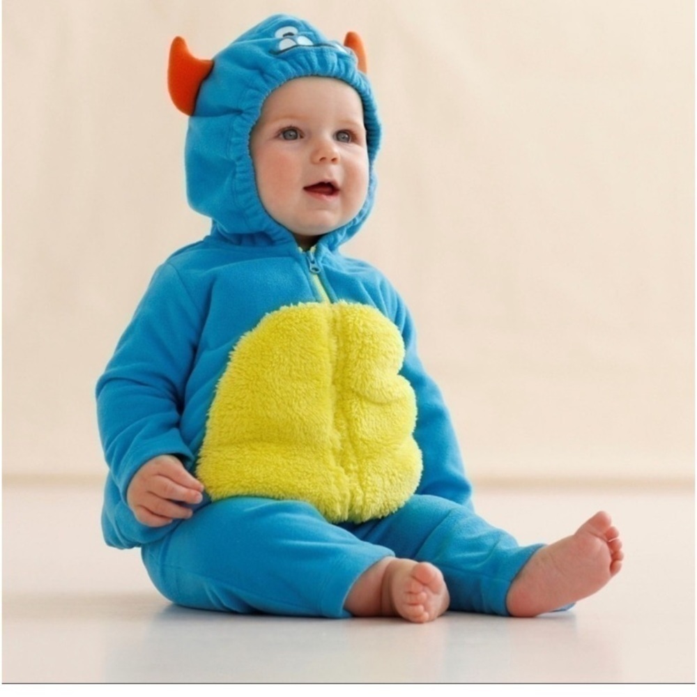2-piece Carters baby blue monster costume boys or girls, size 6-9 months
